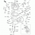 KX500 (KX500-E12) Цилиндр и головка цилиндров
