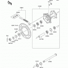 KX500 (KX500-E12) Задняя ступица колеса