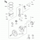 KDX220R (KDX220-A6) Коленвал и поршни