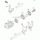 KX250 (KX250-L2) Валы и вилки переключения передач