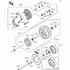 Vulcan 500 LTD (EN500-C5) Заднее колесо и цепь