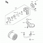 Vulcan 500 LTD (EN500-C5) Масляный и водяной насос. фильтр масленый