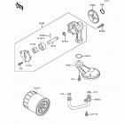 Ninja 500 (EX500-D3) Масляный и водяной насос. фильтр масленый
