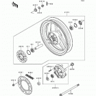 Ninja 500 (EX500-D3) Заднее колесо и цепь