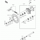 KX500 (KX500-E9) Задняя ступица колеса