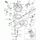 KX500 (KX500-E9) Цилиндр и головка цилиндров