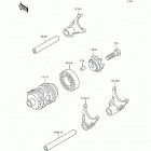KX100 (KX100-B5) Валы и вилки переключения передач