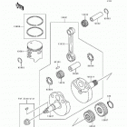 KX100 (KX100-B5) Коленвал и поршни