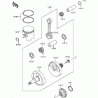 KX500 (KX500-E4) Коленвал и поршни