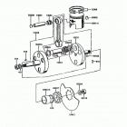 KE100 (KE100-B13) Коленвал и поршни