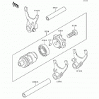KX500 (KX500-E4) Валы и вилки переключения передач