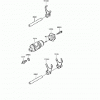 KLR650 (KL650-A8) Валы и вилки переключения передач