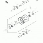 KX500 (KX500-E8) Front hub(kx500-e6 / e7 / e8)