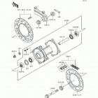 KX100 (KX100-B5) Задняя ступица колеса
