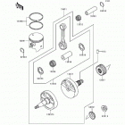 KDX200 (KDX200-E6) Коленвал и поршни