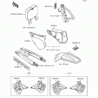 KX125 (KX125-H1) Наклейки