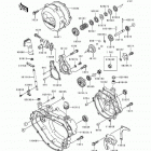 KX125 (KX125-H1) Крышки двигателя