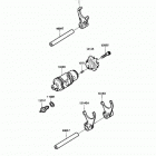 KLR650 (KL650-A1) Change drum / shift fork
