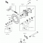 KX500 (KX500-E2) Задняя ступица колеса
