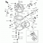 KX500 (KX500-E2) Цилиндр и головка цилиндров