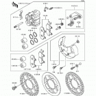 KX500 (KX500-E2) Передний суппорт тормозной