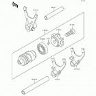 KX500 (KX500-E2) Change drum / shift fork
