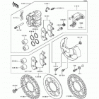 KX125 (KX125-H1) Передний суппорт тормозной