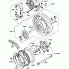 454 LTD (EN450-A6) Заднее колесо и цепь