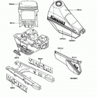 KLR250 (KL250-D7) Decal(blue / white)(kl250-d7)