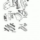 KX125 (KX125-G1) Наклейки предупреждения