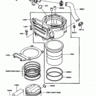 KLR250 (KL250-D4) Цилиндр и поршни