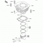 CANADA ONLY (KLF300-C15) Цилиндр и поршни