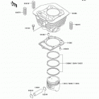 Bayou 300 (KLF300-B16) Цилиндр и поршни
