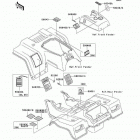Bayou 250 (KLF250-A2) Наклейки предупреждения