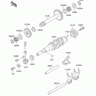 KFX 250 Mojave (KSF250-A17) Валы и вилки переключения передач