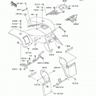 KFX 250 Mojave (KSF250-A17) Переднее крыло(ья)