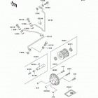 Bayou 250 (KLF250-A2) Масляный и водяной насос. фильтр масленый