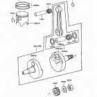 KDX200 (KDX200-C2) Коленвал и поршни