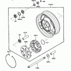 Concours (ZG1000-A2) Заднее колесо и цепь
