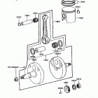 KX60 (KX60-B3) Коленвал и поршни