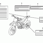 CRF250R Предупредительные таблички