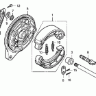 SHADOW RS VT750RS Задний тормоз