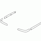 GOLD WING  GL1800 Saddlebag molding kit (carbon type)