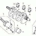 VFR1200F Коленвал,поршни