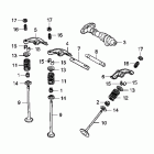 SHADOW RS VT750RS Распредвал и клапана задние