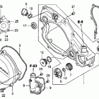 CRF450R Крышка картера правая-водяной насос