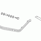 GOLD WING  GL1800 Trunk rail (chrome)