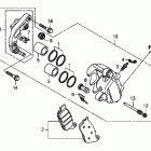 SABRE VT1300CS Front brake caliper (vt1300cs)