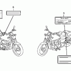 SHADOW RS VT750RS Лейбл предостережения