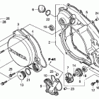 CRF250R Крышка картера правая-водяной насос